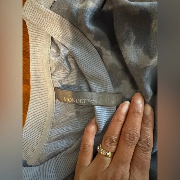 Mondetta Women's Printed Crewneck Active Sweatshirt Soft Gray Blue Size Large - Picture 4 of 11